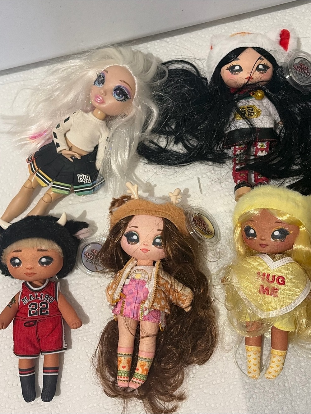Like new nanana surprise dolls + rainbow high doll LOT